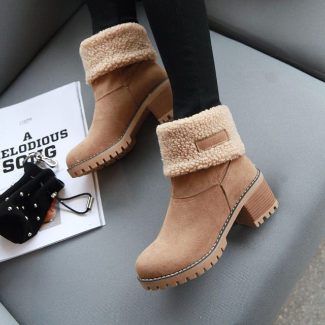 Bottes étanches doublées en peluche pour Femmes